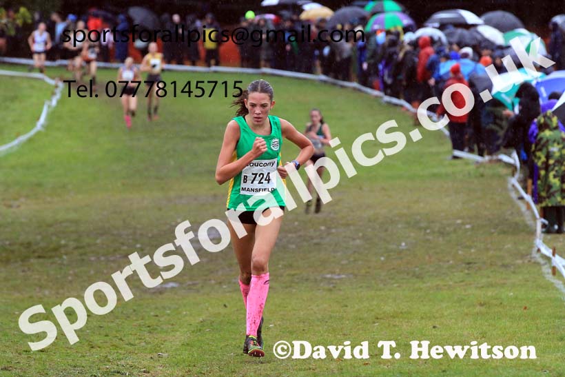 Girls Under-15s 2023 National Cross Country Relays, Berry Hill Park, Mansfield.  Photo: David T. Hewitson/Sports for All Pics